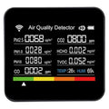 Zerodis Air Quality Analyzer Indoor Air Quality Meters Display Environmental Monitor for Home Office Indoor Pollution Detection VOC PM2.5 Temperature Humidity Smart Sensor