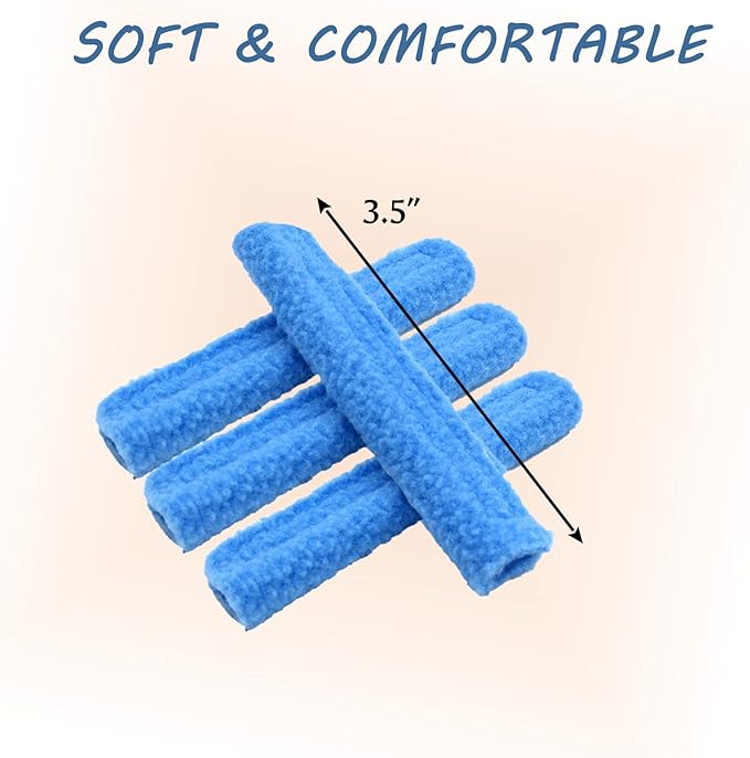 4 Pack Nasal Cannula Ear Cushions Oxygen Cannula Face Soft Cover for Oxygen Users to Help Relieve Ear Pain and Prevent Cheek Indentation Discomfort(Blue)