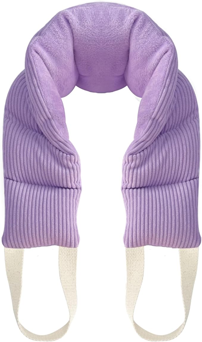 uncn Heating Pad for Neck and Shoulders and Back Moist Small Microwavable Neck Wrap Warmer Weighted Heat Wrap Microwave Heatable Rice Beanbag Cervical Hot Pack Lavender Scented 1.5Pounds