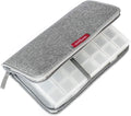 LeanTravel Pill Case Organizer for Travel with Passport Wallet, Color Grey, Size Extra Large for 7 to 28 Day Travel