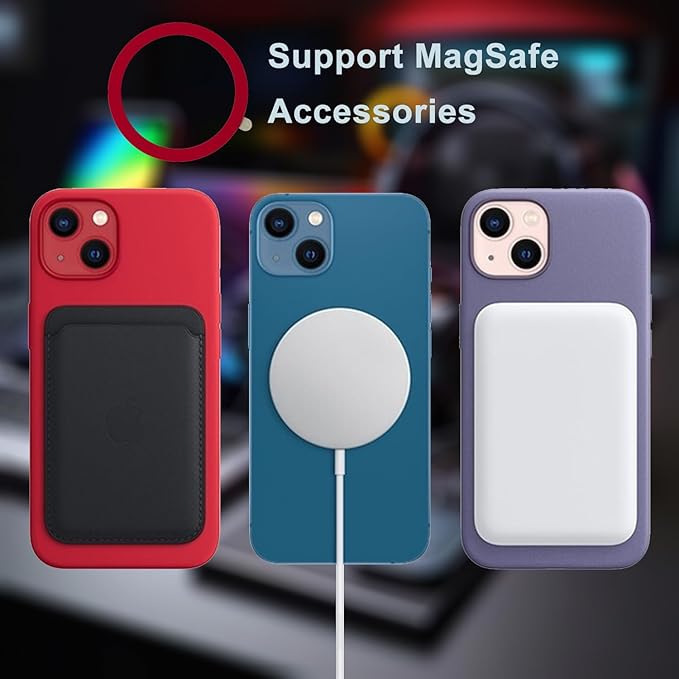 TENOC Universal Metal Ring Sticker for Magnetic Charger Compatible with iPhone/Samsung/Android All Cellphones, Magnetic Mount/Phone Holder Conversion Accessories, 3Pcs, Red