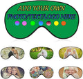 Personalized Eye Mask, Custom Eyeshade Blindfold Add Your Design Image Text Customized Eye Cover with Adjustable Strap for Sleeping Travel Work Naps Blocks Light, Green