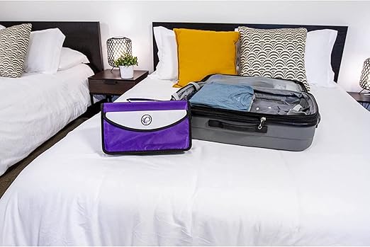 Med Manager by Case-It, Portable Pill Organizer Case, Travel Medication Bag, Holds Various Sized Pill Bottles, Great for Home Or Travel (Travel, Red)