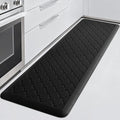 4/5 Inch Thick Anti-Fatigue Kitchen Mat Water Resistant Non-Slip Kitchen Floor Mat Ergonomic Comfort Standing Mat for Home Kitchen Office Laundry 17.3"x 60" Black
