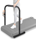 Handle Bar for Walking Pad Only, Suitable for Walking Pad up to 19.7" Wide, Adjustable Treadmill Handlebar Height from 34" to 42", Tall People Friendly, Extended Base, with Cup Holder, Black