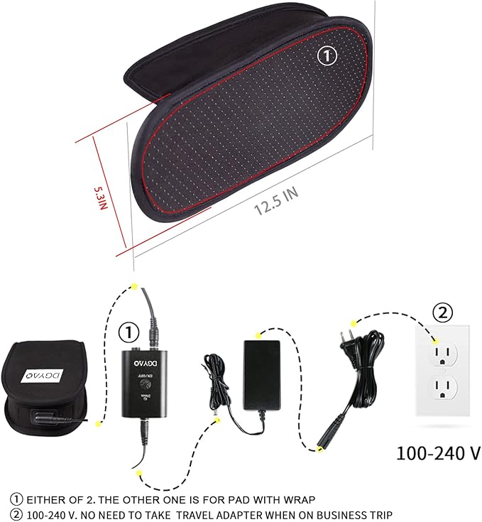 Red Light Therapy Device for Foot Feet Pain Relief Slipper with 660 & 880NM LED Near Infrared Light Therapy Shoes Pad for Toes Instep at Home Use (Single)