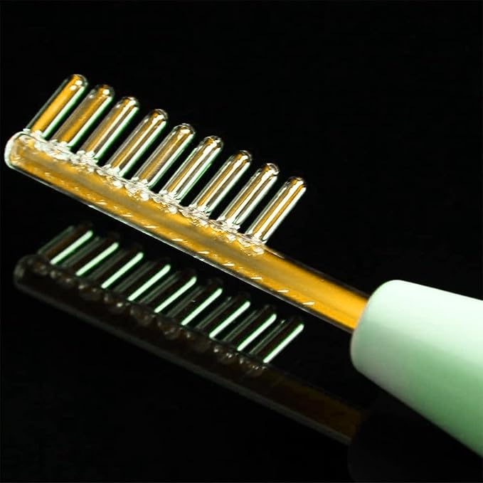 Electrode Wand Glass Tube Orange Colour Handheld Spare Parts for Hi Frequency Instrument Elitzia ETJX006AS (Clear Comb)