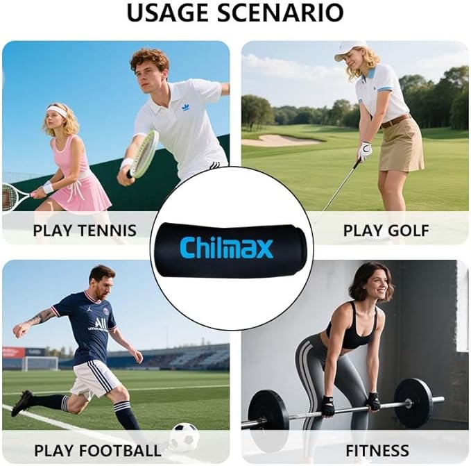 Elbow Ice Pack Wrap Compression Sleeve Pain Relief, Tennis Elbow & Golfers Arm Cold Hot Packs Brace,Reusable Gel Ice Sleeve for Knee Calf Ankle Thigh Injurie,Fits Left/Right (L)