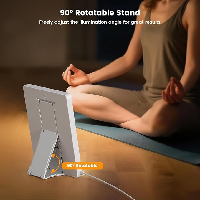 Light Therapy Lamp - 10000 Lux 3 Color Temperature & Wall Mount Therapy Light, Touch Control Daylight Lamps with Memory Function for Home/Office Use As Lift Mood.