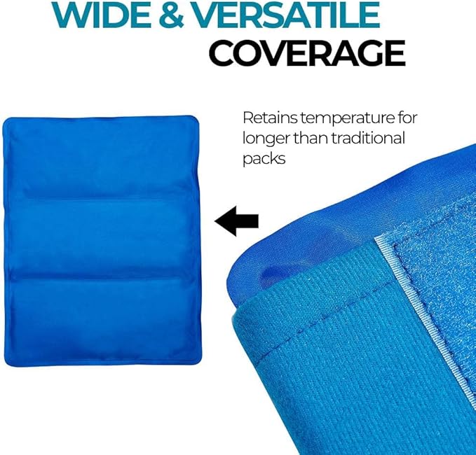 BODYPROX Flexible Large Gel Ice Pack for Shoulders, Arms, Back and Thighs. Hot & Cold Therapy Wrap