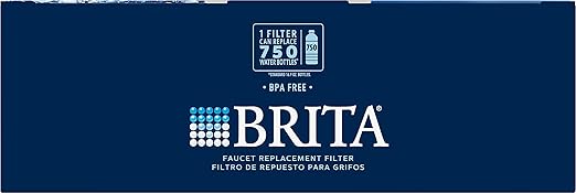 Brita Replacement Water Filter for Faucet Mount, Removes 99% of Lead, Sink Filtration System, Chrome, 3 Count