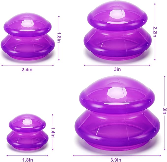Silicone Cupping Therapy Set, Professional Studio and Home Cupping Set Massage Therapy Cups, Chinese Massage Cups for Cellulite Reduction Cupping Kit,Muscle and Joint Pain Myofascial Cupping Massager