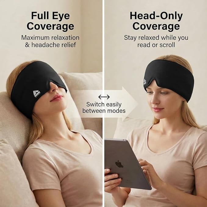 RBX Migraine Relief Cap Hot and Cold Headache Relief Cap Gel Mask, Hangover Headache Relief