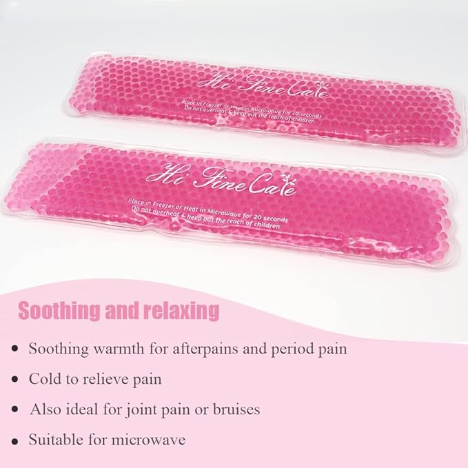 Perineal Cooling Pad for Postpartum Recovery, Extra Durable Gel Cold Packs for Hemorrhoids & C-Section Relief, 2 Reusable Ice Packs & 2 Washable Covers, New Mom Gift