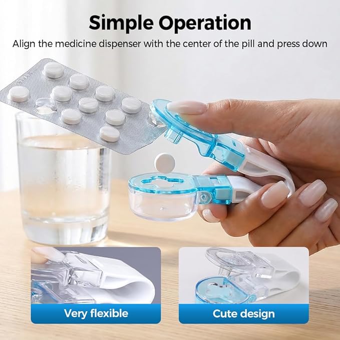 Portable Pill Taker Household Gadgets, 2026 New Pill Popper for Blister Packs, Travel Pill Extractor Opener Popper Assistance Tool (3)