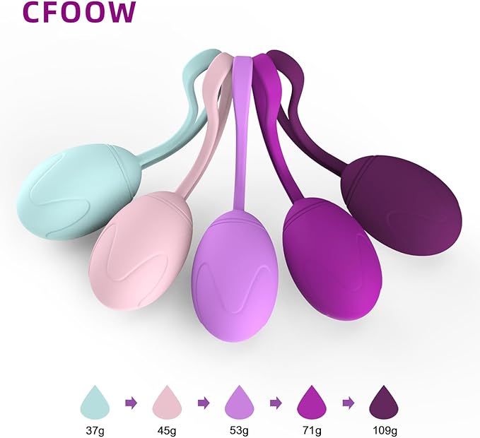 Kegel Weights for Women – 5 Premium Silicone Kegel Exercise Balls Set, Pelvic Floor Muscle Strengthener for Toning & Core Fitness