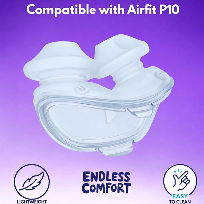 Replacement Nasal Pillow Cushion for ResMed AirFit P10 (Large), Compatible with Original Airfit P10 Frame, Reliable Seal & Soft Replacement Silicone CPAP Mask Cushion, 1-Pack, Large