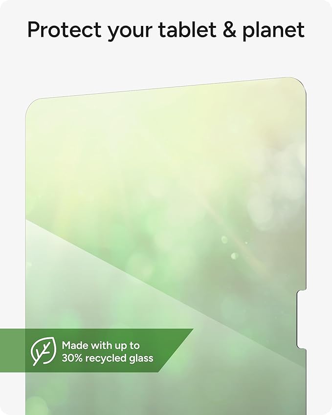ZAGG Glass Elite Screen Protector for iPad 11-inch (A16) & iPad 10.9-inch (10th Gen) - 5X Stronger Tempered Glass, Smudge-Free, Easy Installation, Eco-Friendly with Recycled Glass