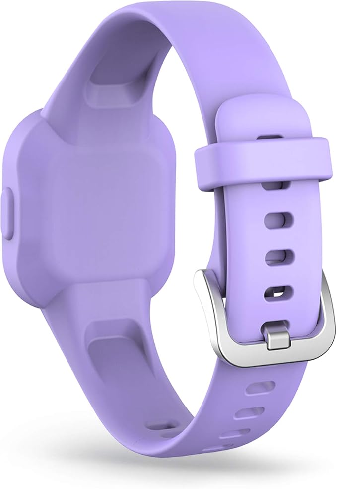 FitTurn Band Compatible with Garmin vivofit jr. 3 Bands Kids Replacement Accessory Soft Silicone Band 130-175mm Size for vivofit jr 3 Fitness Tracker Ages 4+ for Kids Wristbands (Purple)