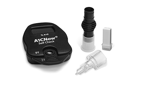 A1CNow SelfCheck, A1C Home Test, Includes Analyzer and 4 Tests, Displays Results in 5 Minutes, For Monitoring Glycemic Control in People with Diabetes, Fingerstick Sample