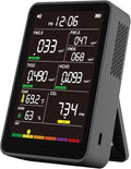 Professional Indoor Air Quality Monitor with AQI Alerts, Portable Real-Time Detector for Home, Car, Plants & Pet