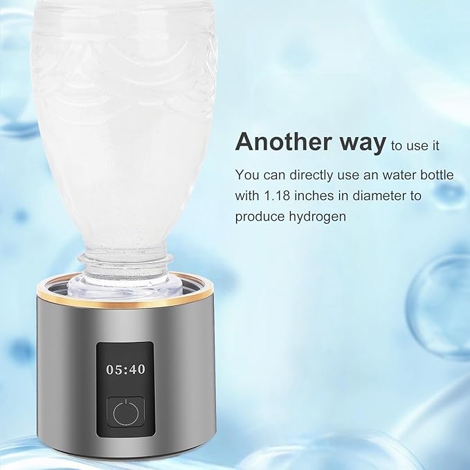 Hydrogen Water Bottle Generator 2024, PEM/SPE Electrolysis Hydrogen Water Technology, 4000+ PPB, LED Display, Hydrogen Water Ionizer Machine, Hydro Generator, Gifts for Men and Women