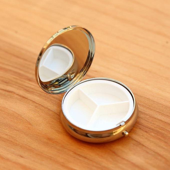 Vintage Mermaids Brass Pill Box