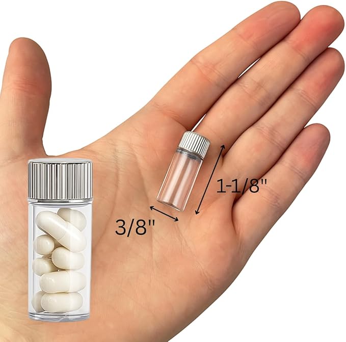 BIN BUDDY 2" (5.1 cm) Metal Pill Holder | Key Ring & Inner Vial | Dual Storage | Moisture Resistant | Ideal for Emergency Medication & Information