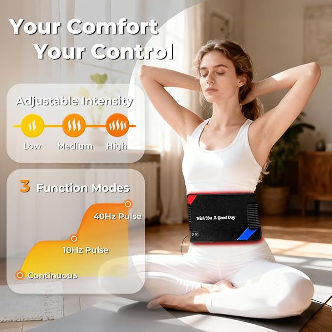 Red Light Therapy for Body – 90 LEDs Triple Wavelength (660/850/460nm), 13"x7.3" Wearable Infrared Light Therapy Pad for Pain Relief, Muscle Recovery & Skin Care – 27 Customizable Options