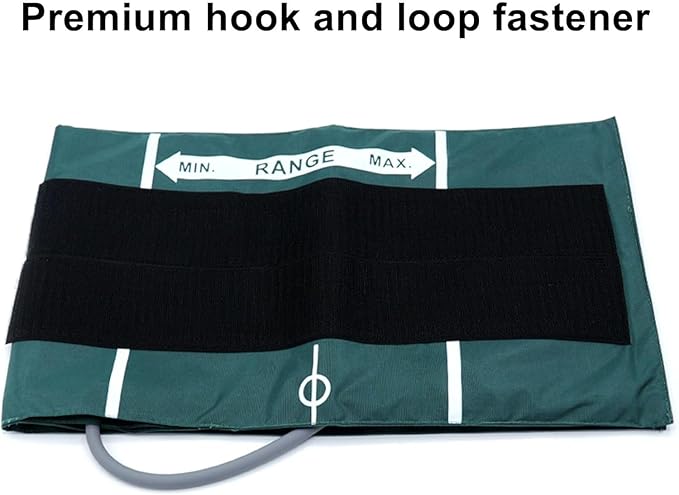 Nylon Blood Pressure Cuff with Single Tube for Adult Thigh 46-66 cm, Reusable NIBP Replacement Cuff with Inner Airbag for NIBP Monitor Machine, No BP Connector