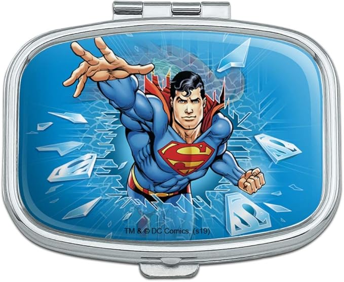 Superman Breaking The Ice Rectangle Pill Case Trinket Gift Box
