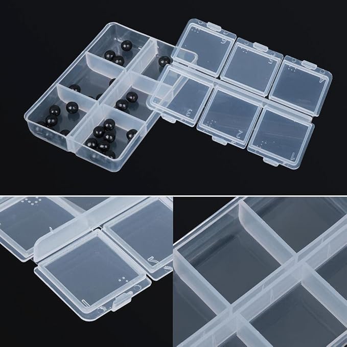 HomeSoGood 4 Pack Clear Weekly Pill Case Storage Box Transparent Travel Pill Organizer Container