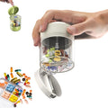 3-in-1 Travel Pill Organizer, Clutter Box Pill Organizer,Cute Pill Dispenser with 7 Large Compartments, Portable Pill Bottle Organizer with Wide Opening with Cutter (White)