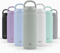 Ello Cooper Twist 22oz Stainless Steel Water Bottle with Chug Lid | Leak Proof Double Walled and Vacuum Insulated | Fits Car Cupholder | Built in Carry Loop | Dishwasher Safe | Sage