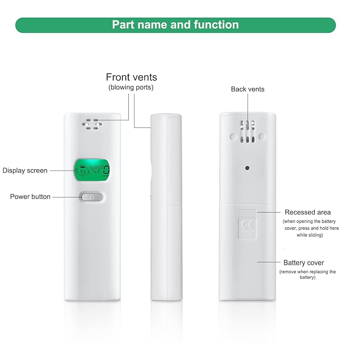 Bad Breath Tester Professional - Oral Odor Monitor Tool, Portable Breath Smell Analyzer & Checker for Personal Cavity Testing