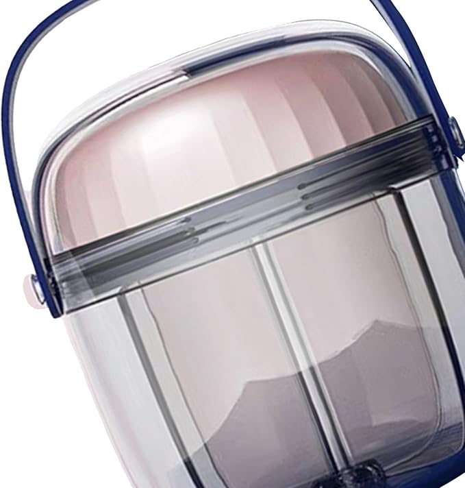 Pill Organizer with 4 Compartments, Portable Pill Dispenser Bottle Vitamin Organizer Features Mix Proof Wide Opening Design for Easy Medication Access (Pink 6.2x7.2cm)