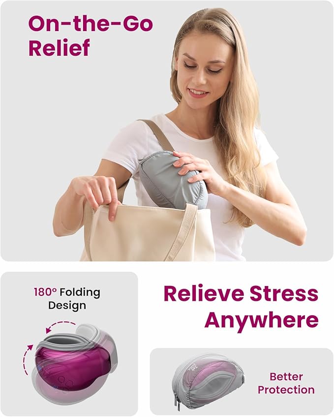 BOB AND BRAD Eye Massager with Heat and Cooling, EyeOasis 3 Eye Massager for Migraine FSA Eligible/HSA Eligible, Heated Headache Massager for Dry Eye Relief, Temple Massagers for Stress Relief