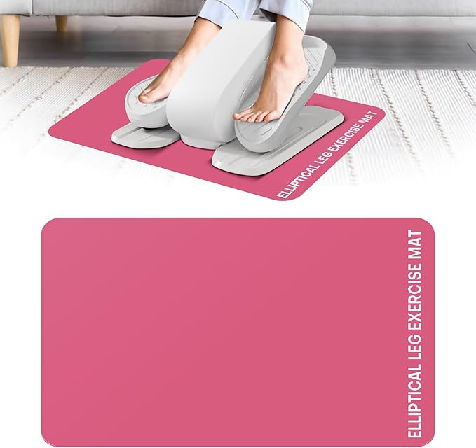 Under Desk Elliptical Mat - Non-Slip Exercise Equipment for Peloton Bike, Small Exercise Mat for Desk Workout Equipment