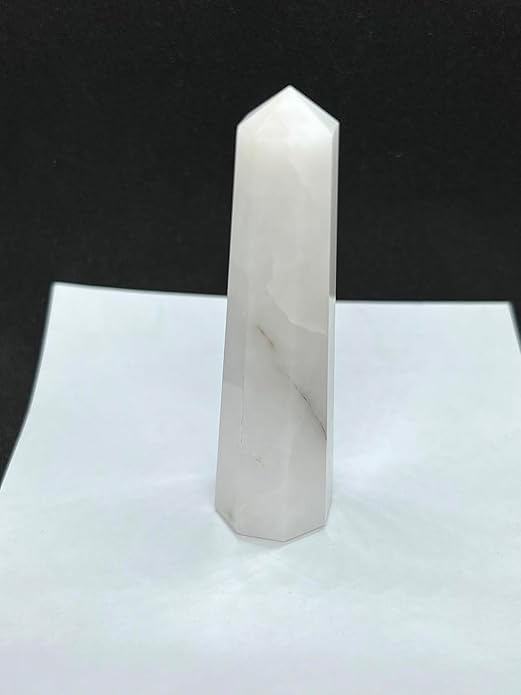 WholesaleGemShop 3 Inch Gemstones Obelisk Tower Jumbo Facet Aura Rock Crystal Natural Polished Earth Wand Spirit