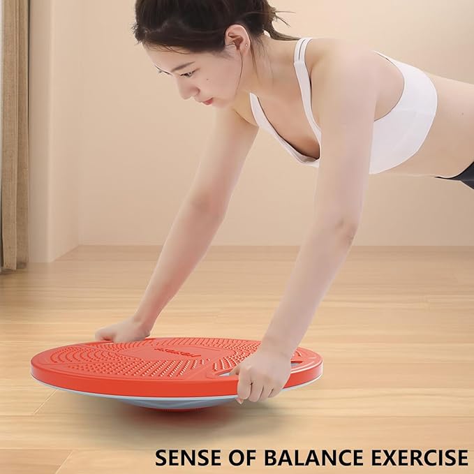 PROIRON Upgraded Wobble Balance Board, 16.34”TPE Non-Slip Stability Board, Portable Exercise Balance Trainer with Handle for Home Gym, Standing Desk, Core Training & Physical Therapy for Adults Kids