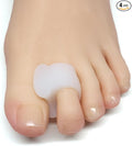 ZenToes Gel Toe Separators for Overlapping Toes, Bunions, Big Toe Alignment, Corrector and Spacer - 4 Pack (White)