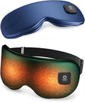 Heated Eye Mask - Cordless Eye Mask for Dry Eyes, Eye Relief, Improved Sleep, Washable Eye Heating pad for Travel and with Replaceable Shell (Green)