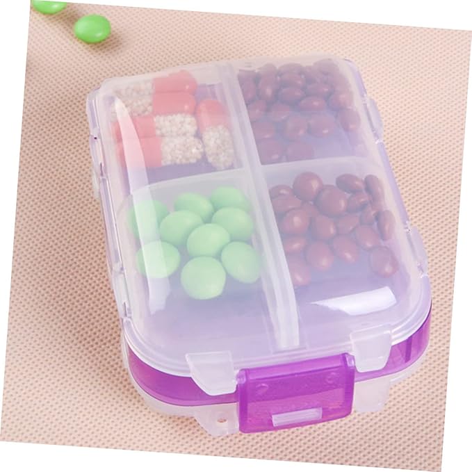 Hemoton 1pc Three-Layer Portable Medicine Organizer Travel Pill Case for Management Compact and Lightweight Design Transparent Lid