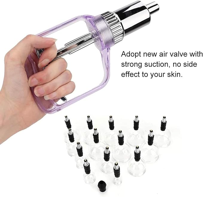 14 Pcs 5 Sizes Cupping Therapy Set, Glass Cupping Massage Cups Professional Chinese Cupping Therapy Studio and Household Set for Body Massage & Home Use