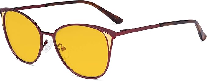 Eyekepper Ladies Blue Light Filter Glasses - Butterfly Design Computer Eyegalsses Women -Transparent Blue Lens