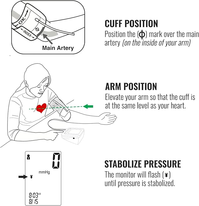 HealthSmart Digital Select Arm Blood Pressure Monitor with Automatic Upper Arm Cuff that Displays Blood Pressure, Pulse Rate and Irregular Heartbeat, Stores up to 120 Readings for 2 Users