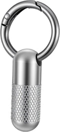 Keychain Pill Holder Small Pill Case Keychain Mini Metal Medicine Organizer Container Waterproof Portable Carabiner Clip Emergency Medicine Bottle for Outdoor Camping Travel Purse Pocket