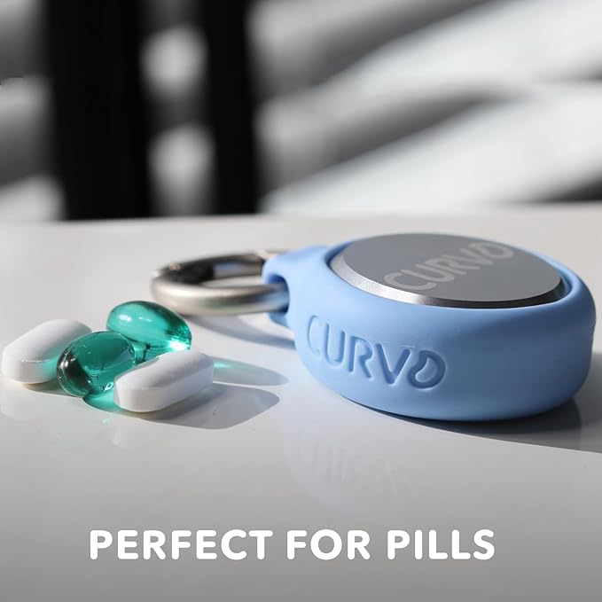 CURVD Premium Carrying Case - Durable Travel Keychain Container, Small Waterproof Holder for Earplugs, Pills, Coins Compatible with Loop, Eargasm & Vibes, or Compact Mini Purse Pill Box (2 Pack)