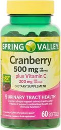 Unique Bundle Store Spring Valley, Cranberry Supplements for Women & Men, 500mg 60 Count Softgels, Dietary Supplement + 7 Day Pill Organizer Included (Pack of 1)