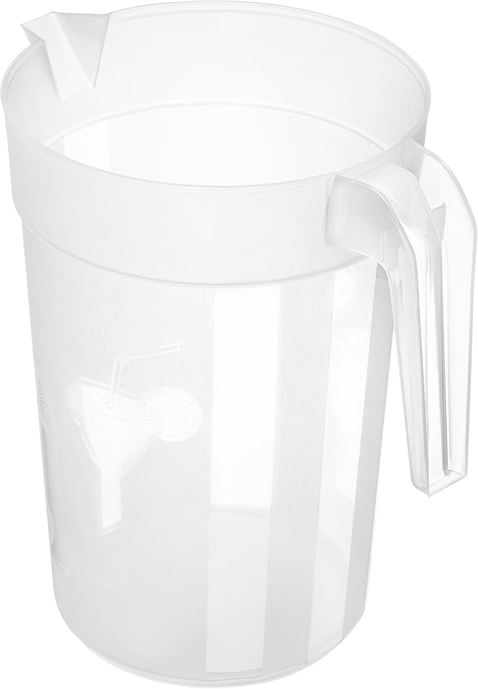 Tribello LARGE 1.3 Gallon Water Pitcher, Plastic Juice Pitcher With Lid - Dishwasher Safe, BPA Free, Colors May Vary (1.3 Gallon)